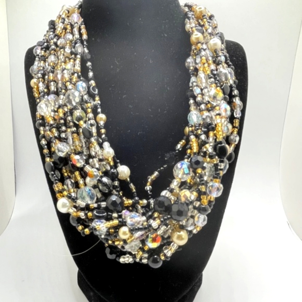 Joan Rivers Vintage 16 Strand Torsade Collection Beaded Necklace